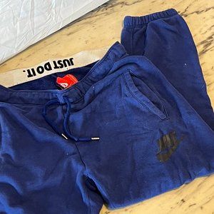 Nike Cobalt Blue Drawstring Jogger Sweatpants Women's Size Small